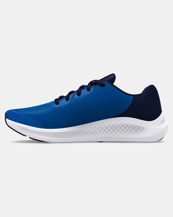 Boys' Grade School UA Charged Pursuit 3 Running Shoes in Blue image number 1